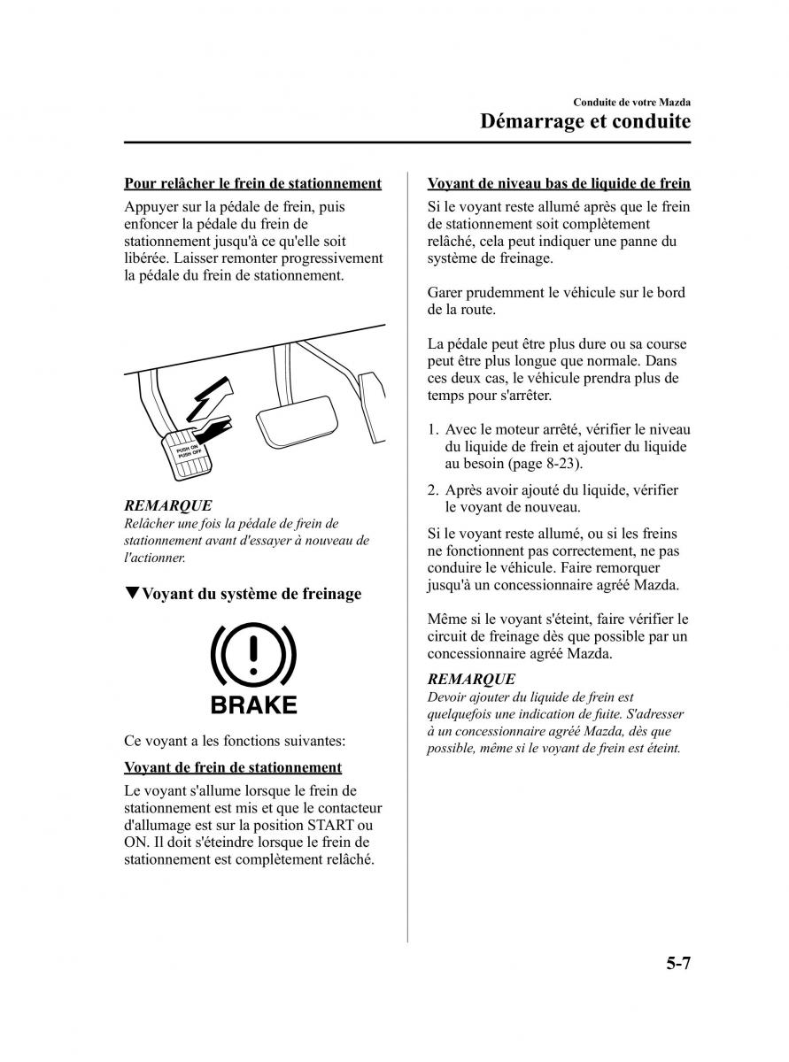 Mazda CX 9 owners manual manuel du proprietaire / page 183