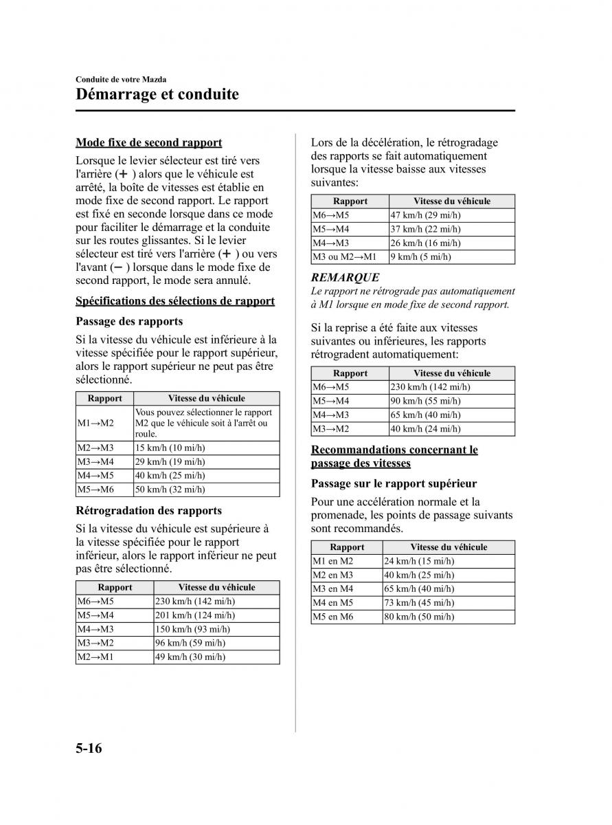 Mazda CX 9 owners manual manuel du proprietaire / page 192