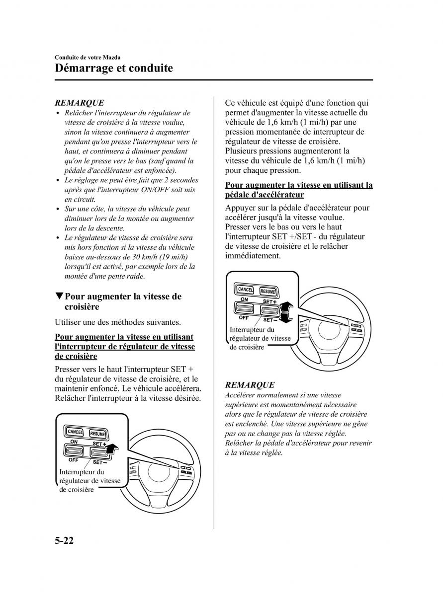 Mazda CX 9 owners manual manuel du proprietaire / page 198