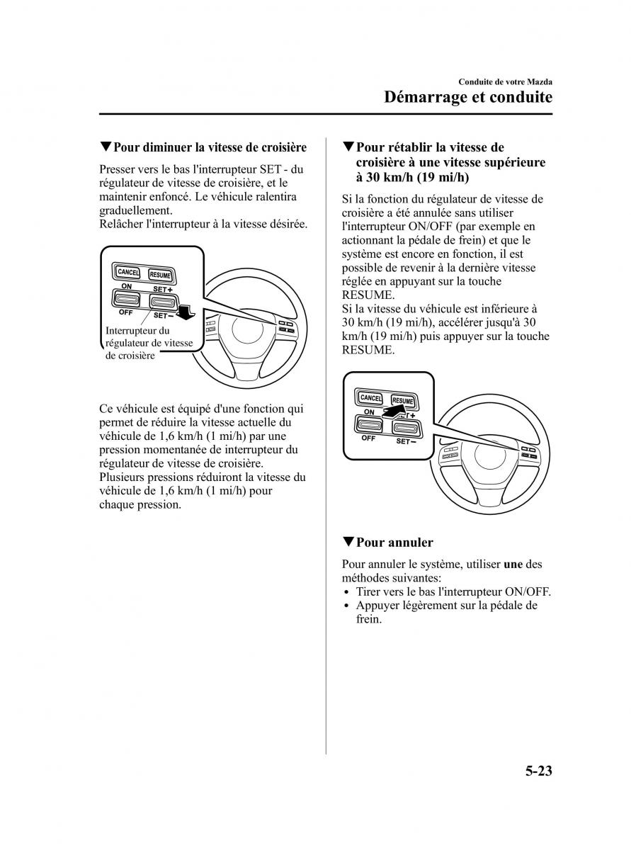 Mazda CX 9 owners manual manuel du proprietaire / page 199