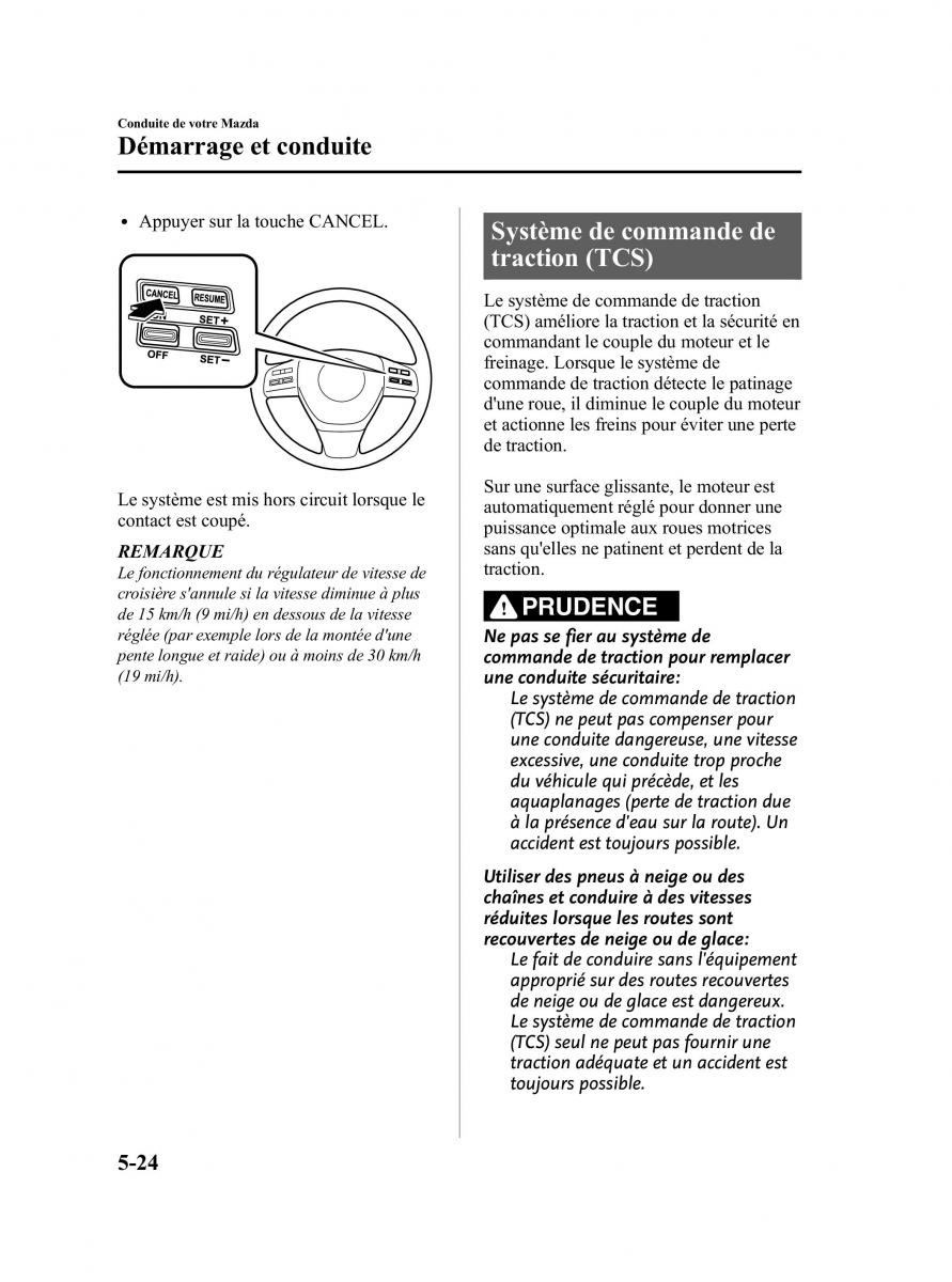 Mazda CX 9 owners manual manuel du proprietaire / page 200