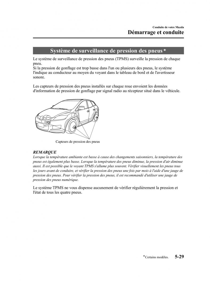 Mazda CX 9 owners manual manuel du proprietaire / page 205