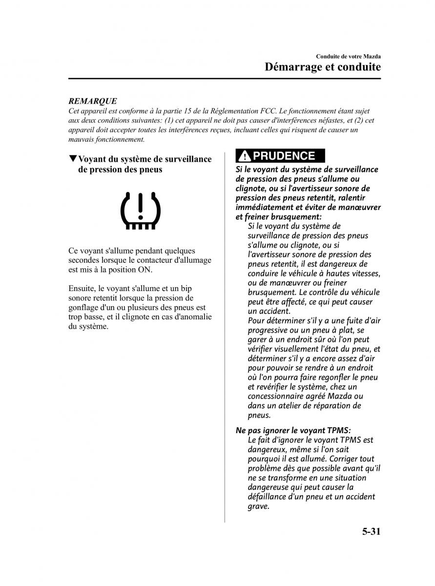 Mazda CX 9 owners manual manuel du proprietaire / page 207