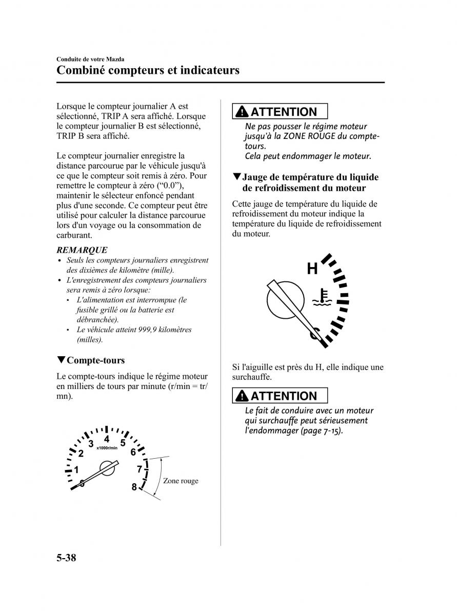 Mazda CX 9 owners manual manuel du proprietaire / page 214