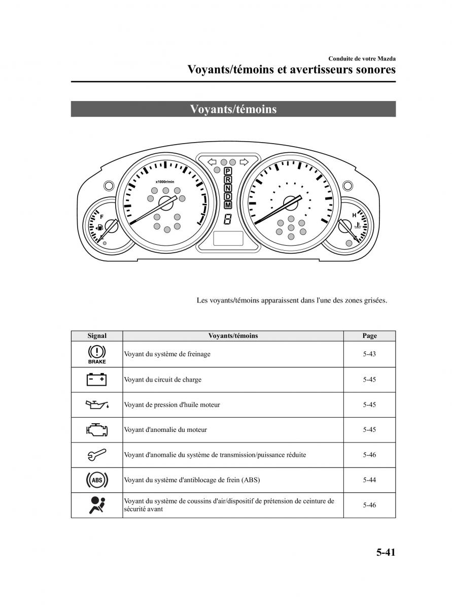 Mazda CX 9 owners manual manuel du proprietaire / page 217