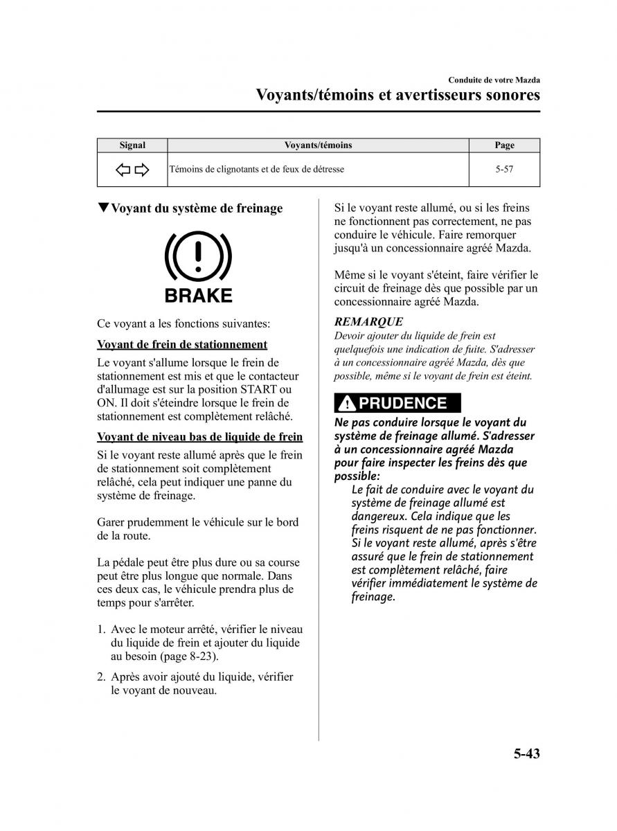 Mazda CX 9 owners manual manuel du proprietaire / page 219