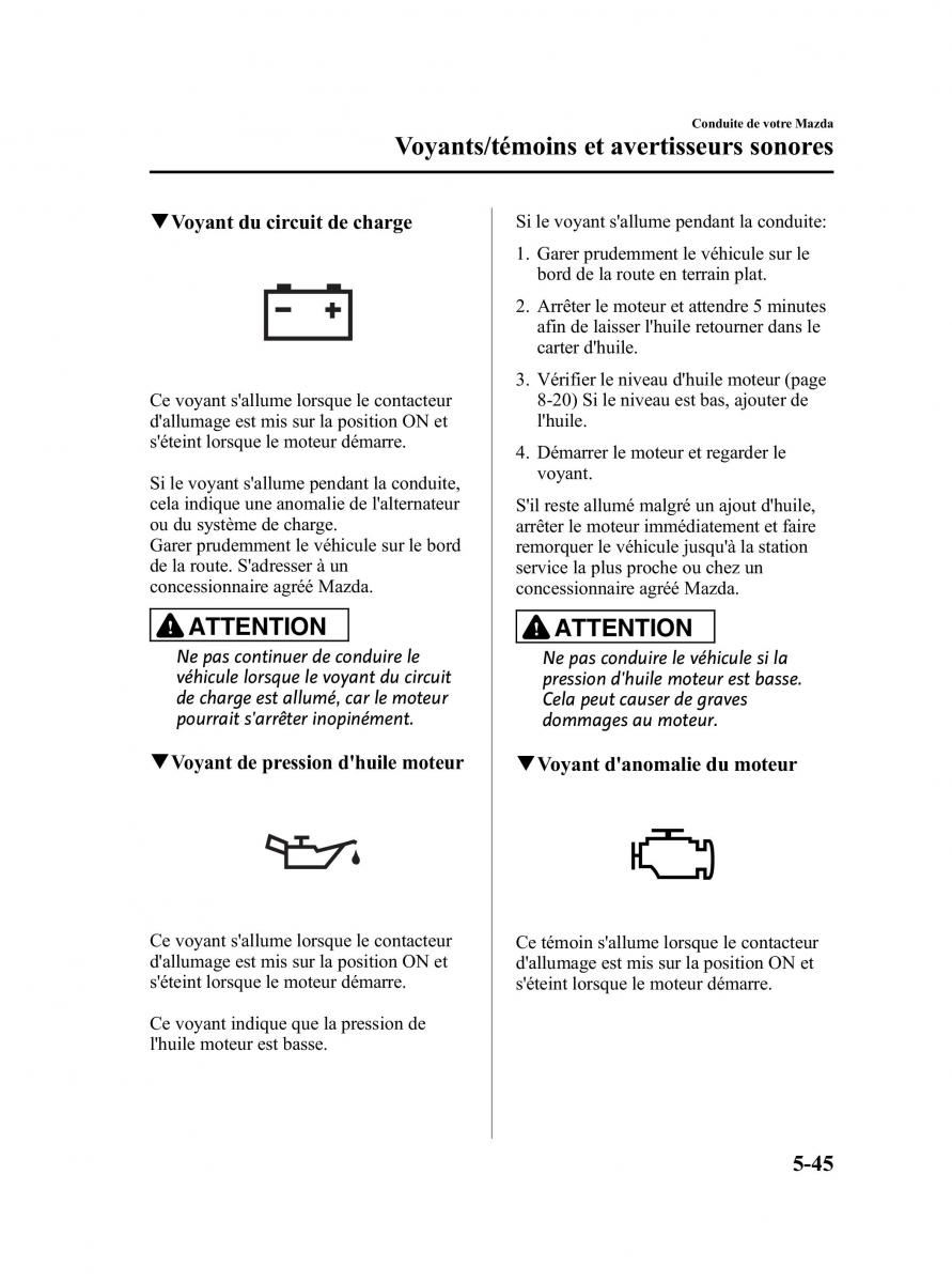 Mazda CX 9 owners manual manuel du proprietaire / page 221