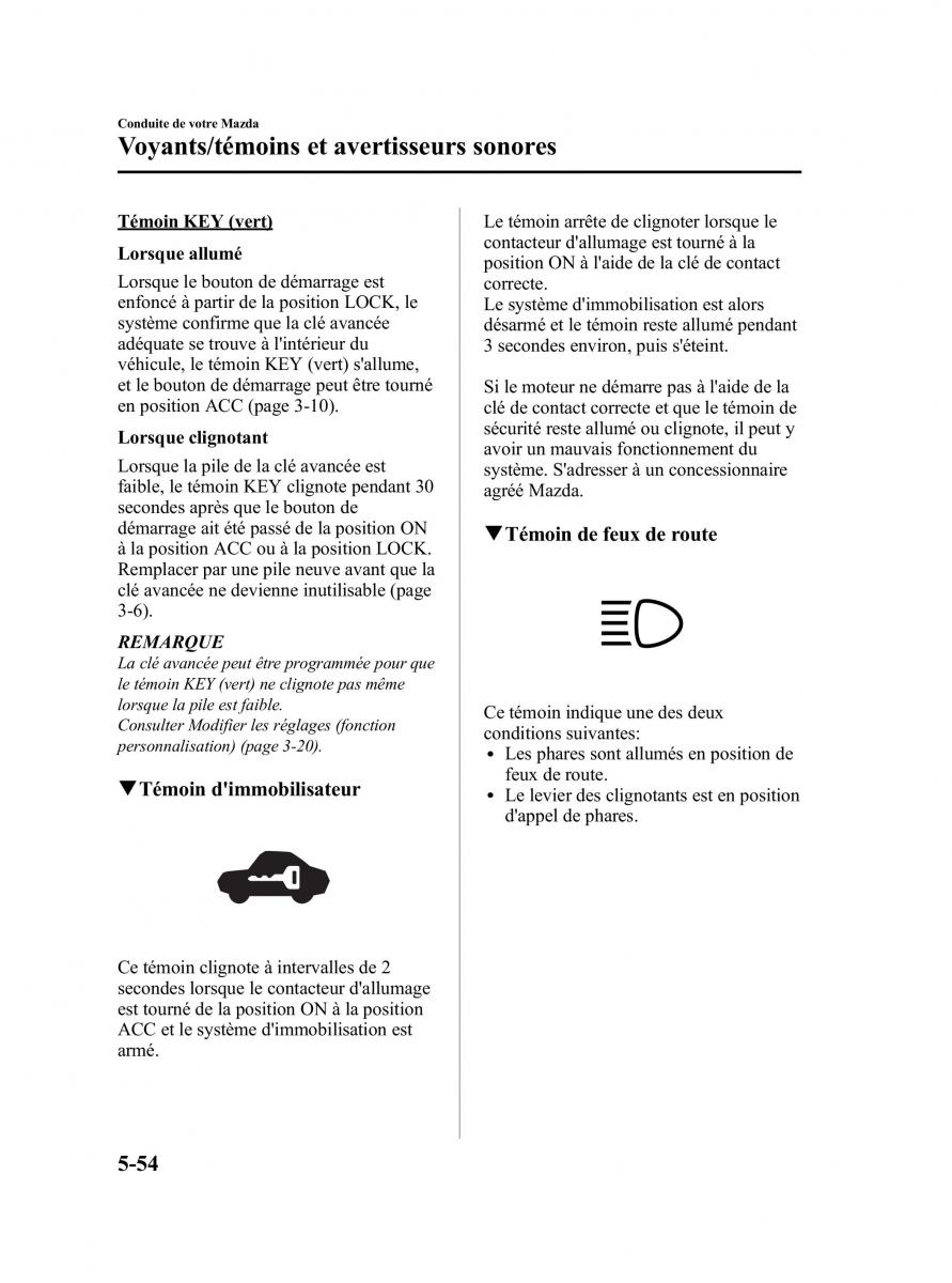 Mazda CX 9 owners manual manuel du proprietaire / page 230