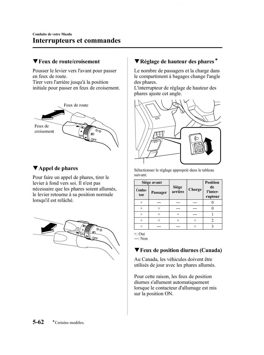 Mazda CX 9 owners manual manuel du proprietaire / page 238