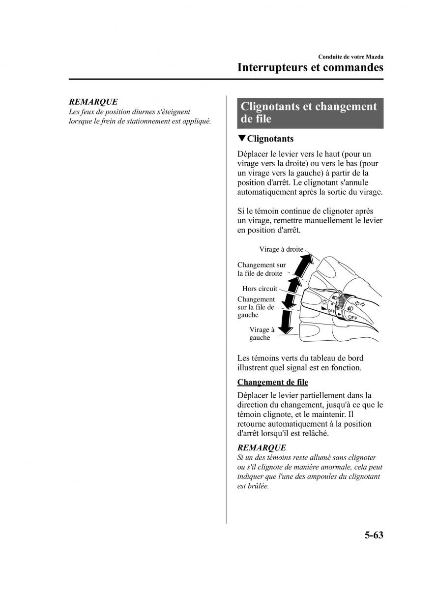 Mazda CX 9 owners manual manuel du proprietaire / page 239