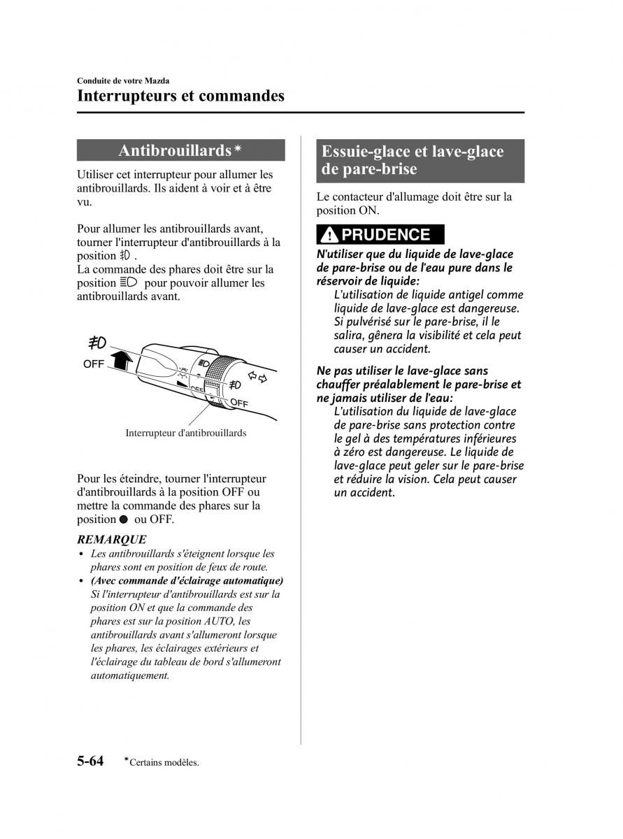 Mazda CX 9 owners manual manuel du proprietaire / page 240