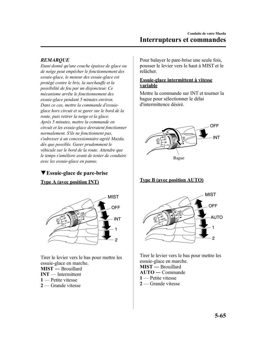 Mazda CX 9 owners manual manuel du proprietaire / page 241