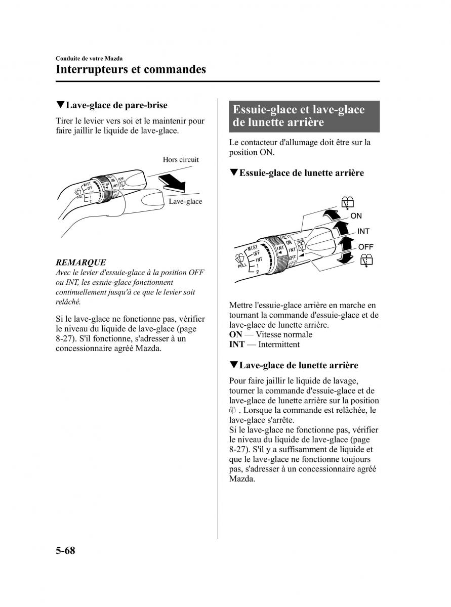 Mazda CX 9 owners manual manuel du proprietaire / page 244