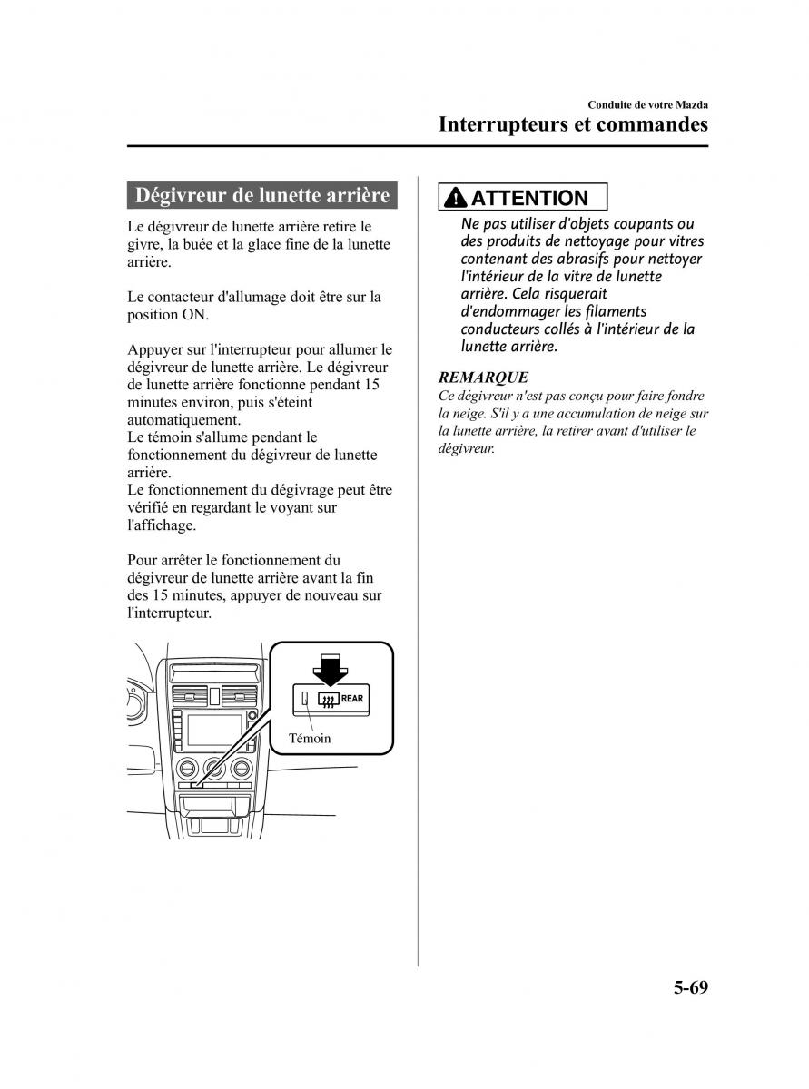 Mazda CX 9 owners manual manuel du proprietaire / page 245