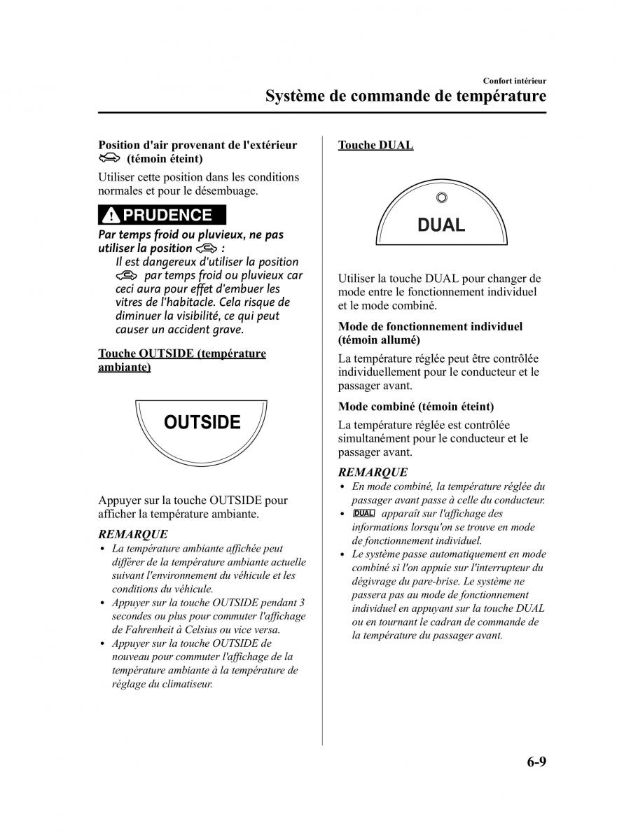 Mazda CX 9 owners manual manuel du proprietaire / page 255