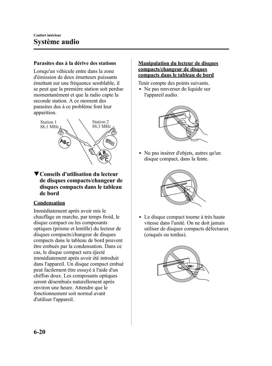 Mazda CX 9 owners manual manuel du proprietaire / page 266