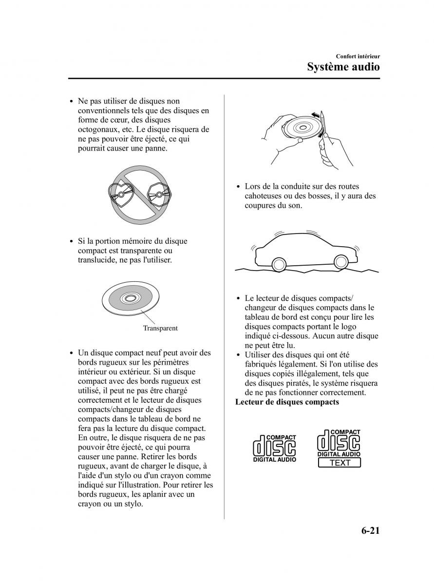 Mazda CX 9 owners manual manuel du proprietaire / page 267