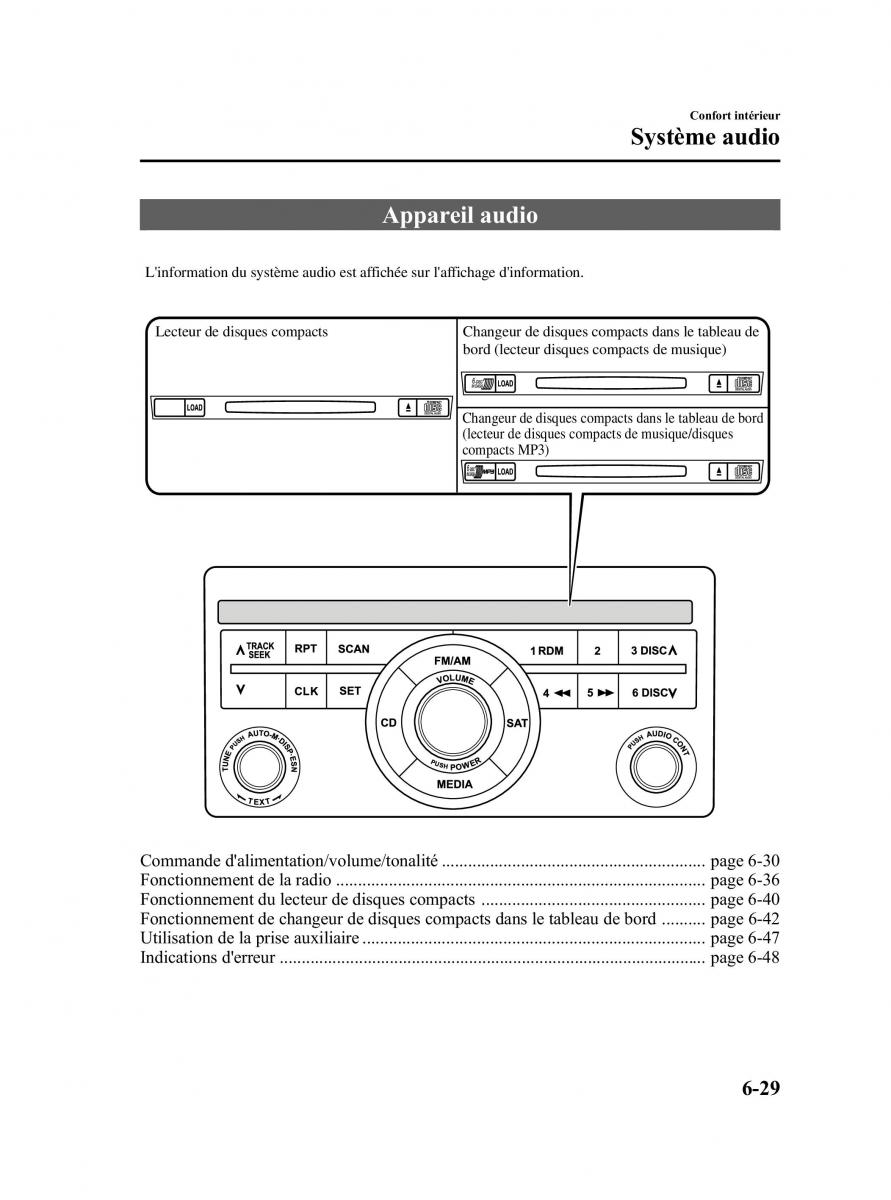 Mazda CX 9 owners manual manuel du proprietaire / page 275