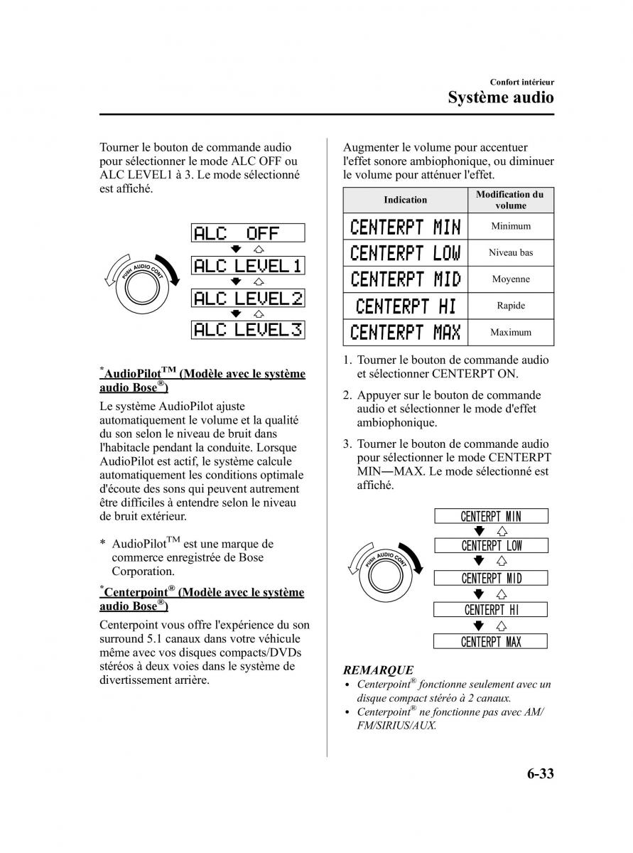 Mazda CX 9 owners manual manuel du proprietaire / page 279