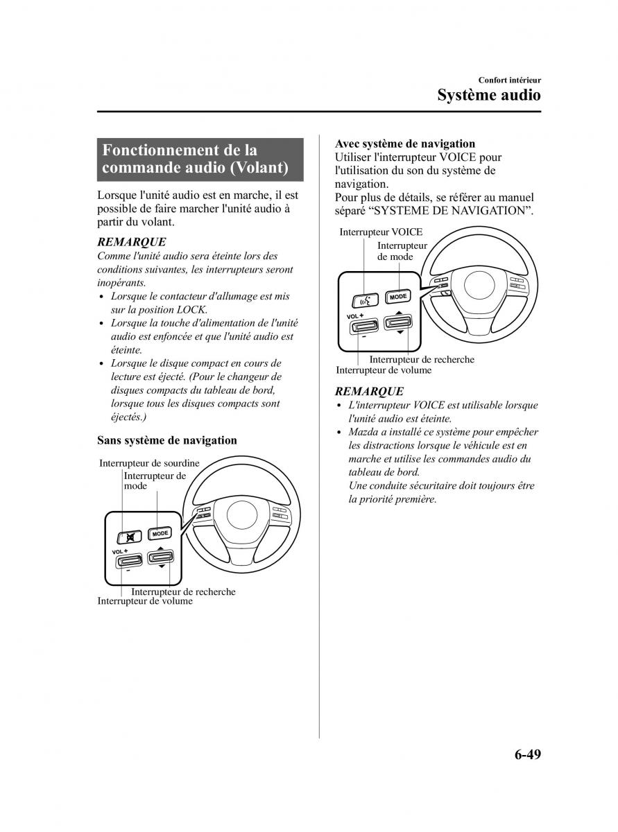 Mazda CX 9 owners manual manuel du proprietaire / page 295