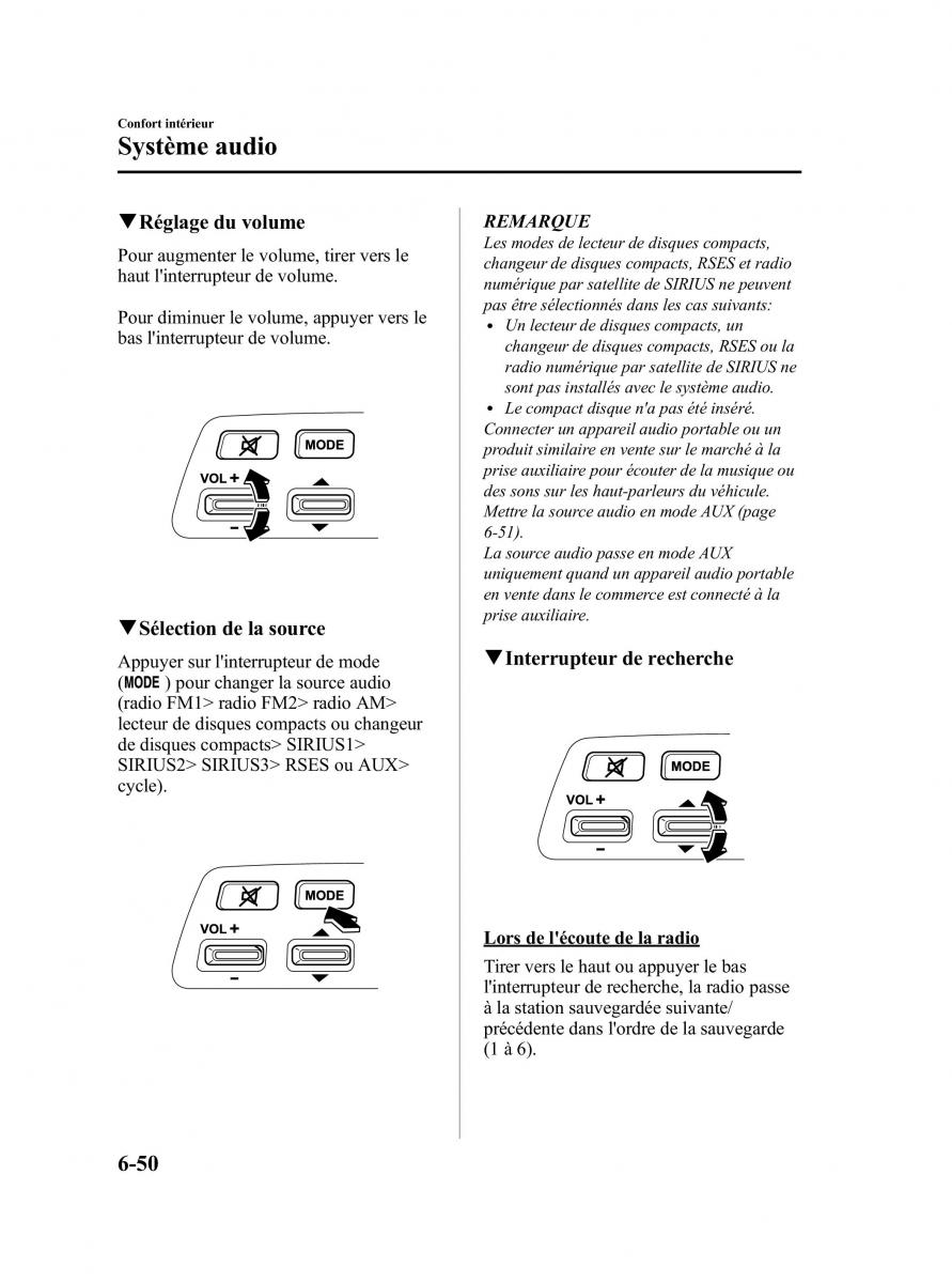 Mazda CX 9 owners manual manuel du proprietaire / page 296