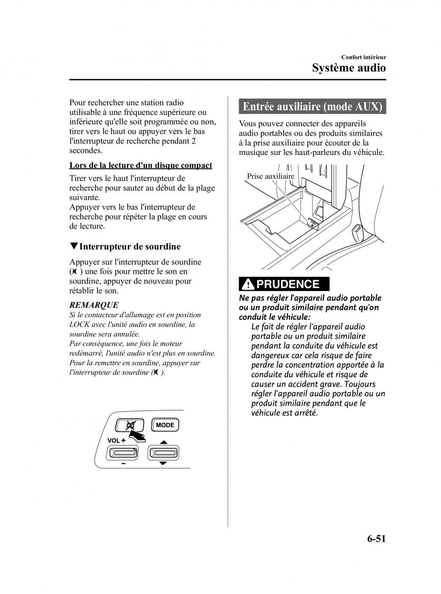 Mazda CX 9 owners manual manuel du proprietaire / page 297