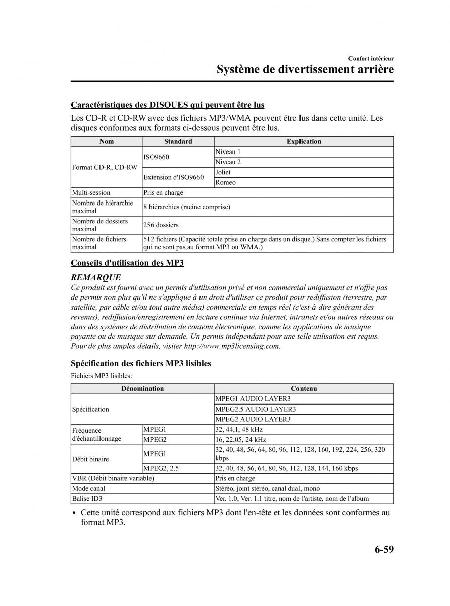 Mazda CX 9 owners manual manuel du proprietaire / page 305