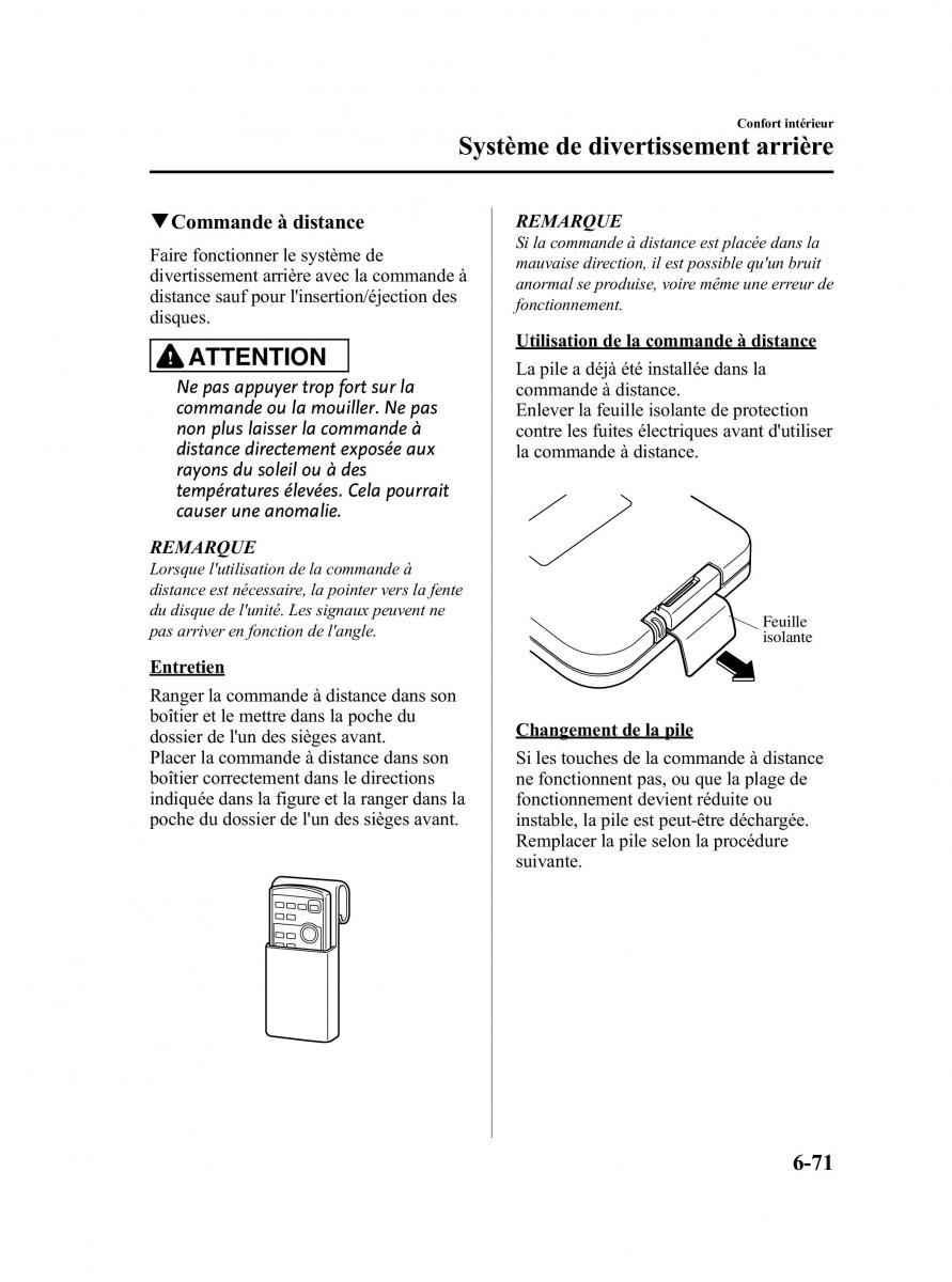 Mazda CX 9 owners manual manuel du proprietaire / page 317