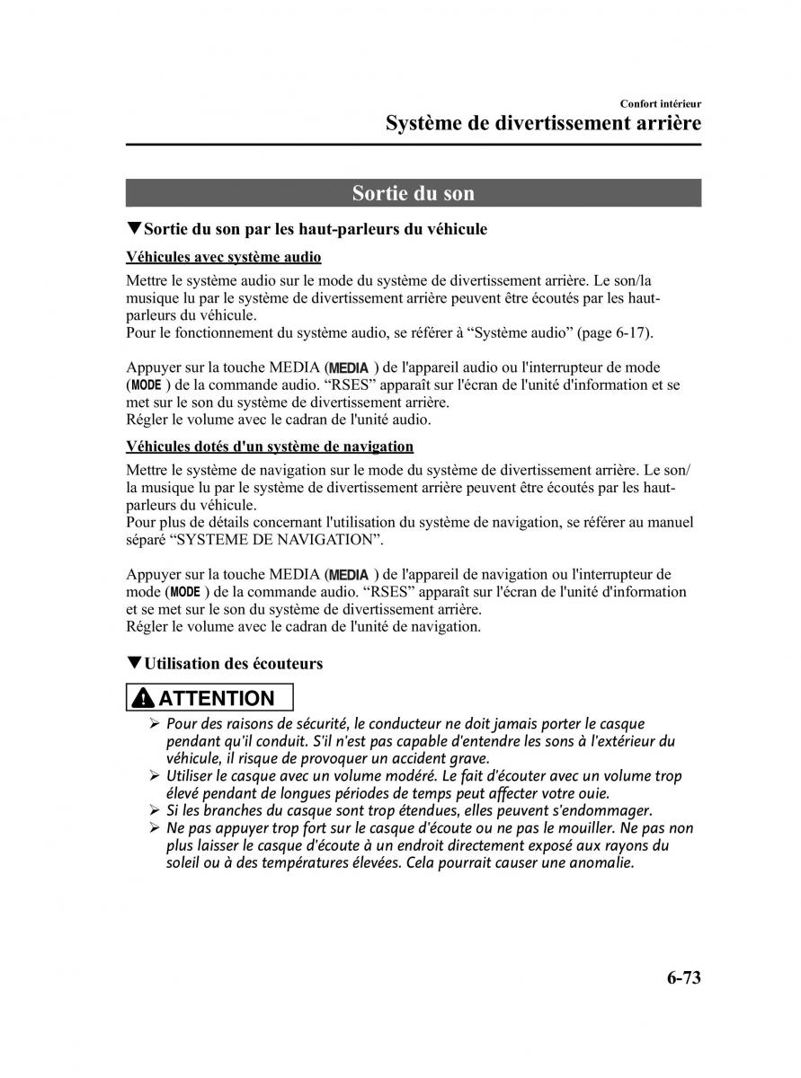 Mazda CX 9 owners manual manuel du proprietaire / page 319