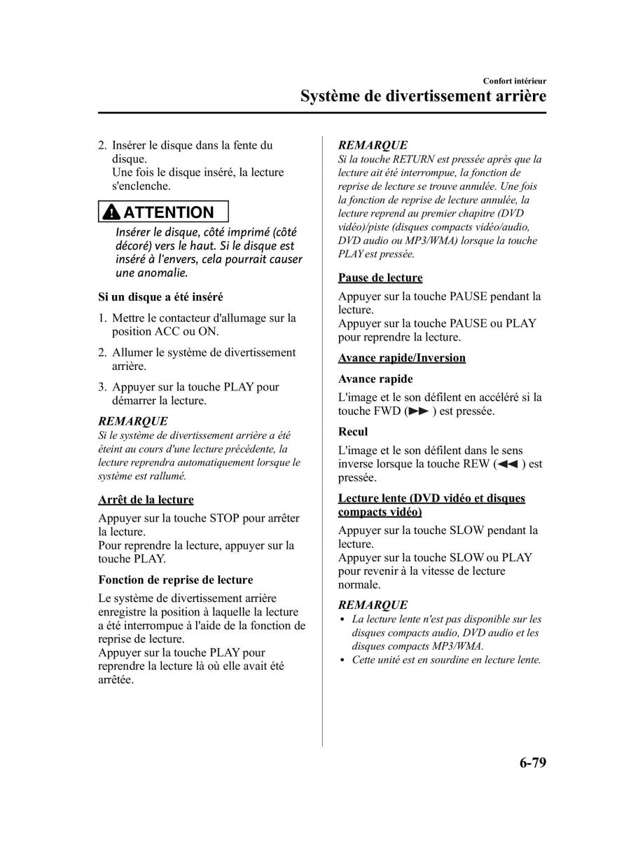 Mazda CX 9 owners manual manuel du proprietaire / page 325