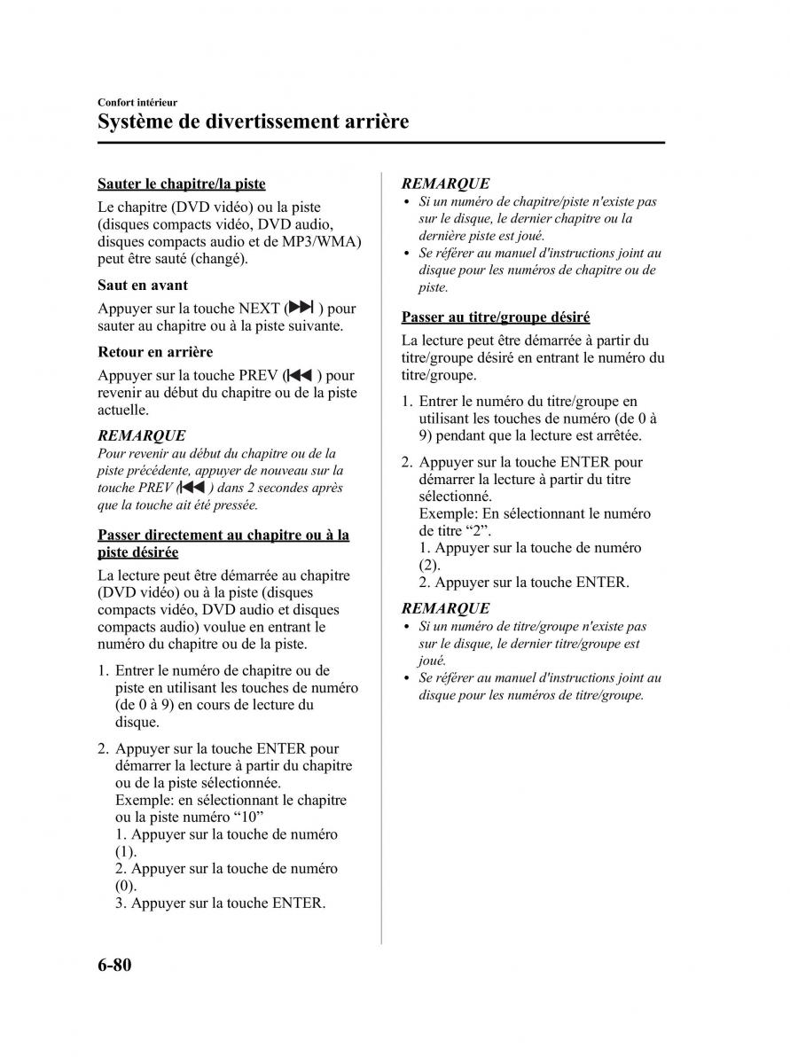 Mazda CX 9 owners manual manuel du proprietaire / page 326