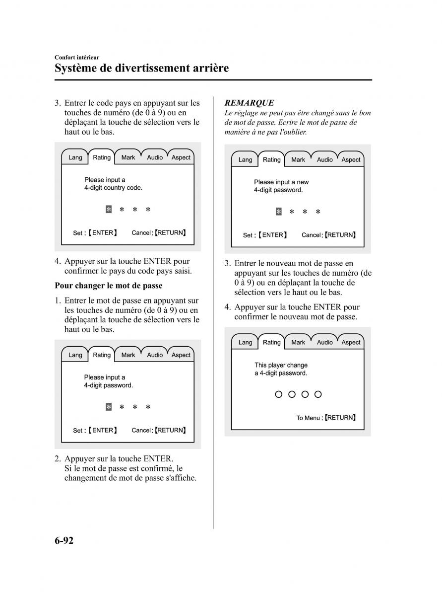 Mazda CX 9 owners manual manuel du proprietaire / page 338