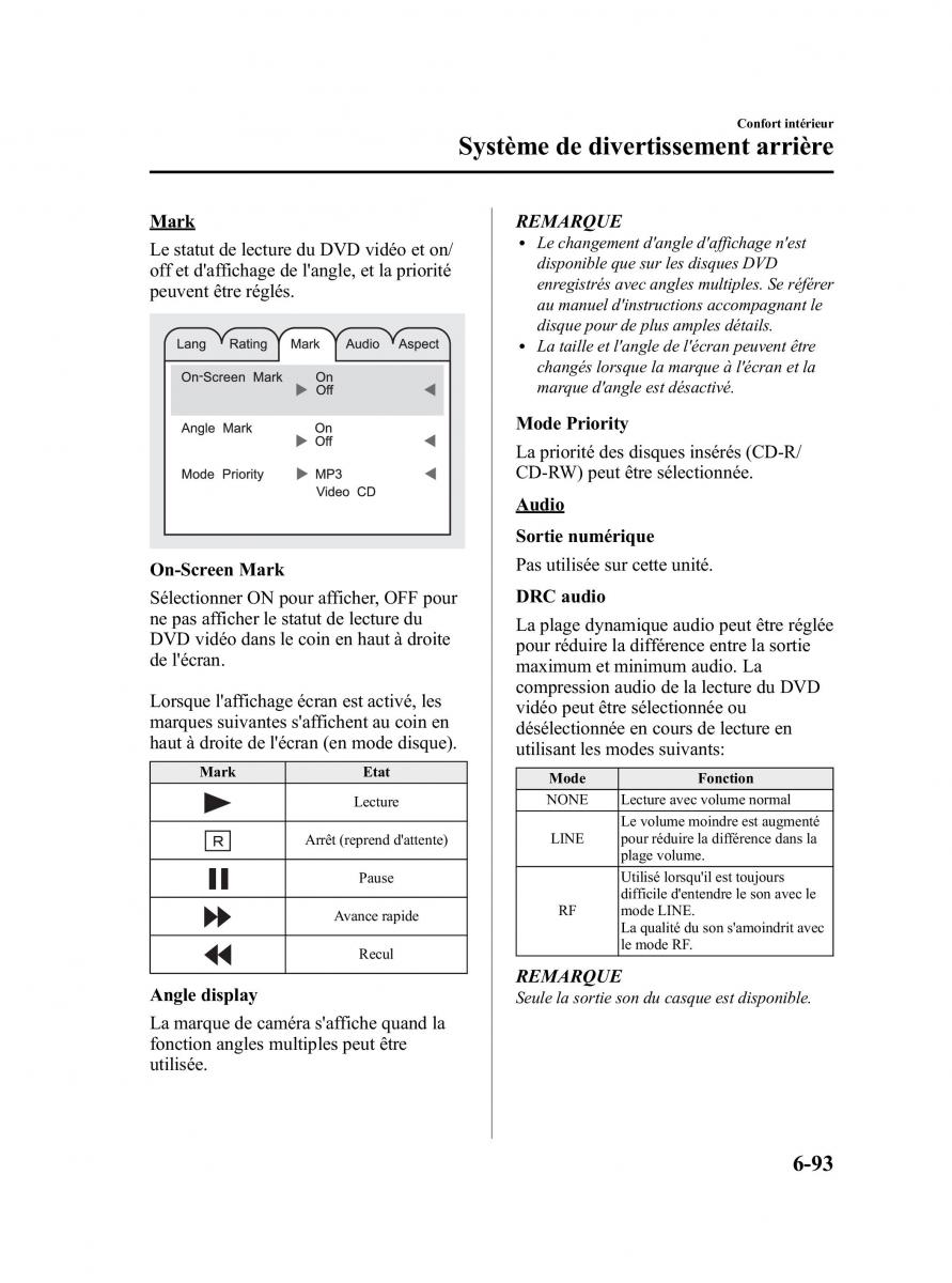 Mazda CX 9 owners manual manuel du proprietaire / page 339