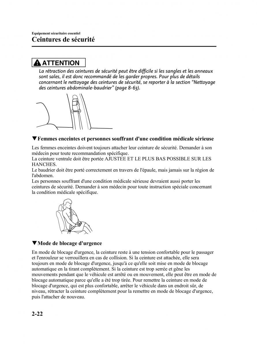 Mazda CX 9 owners manual manuel du proprietaire / page 34