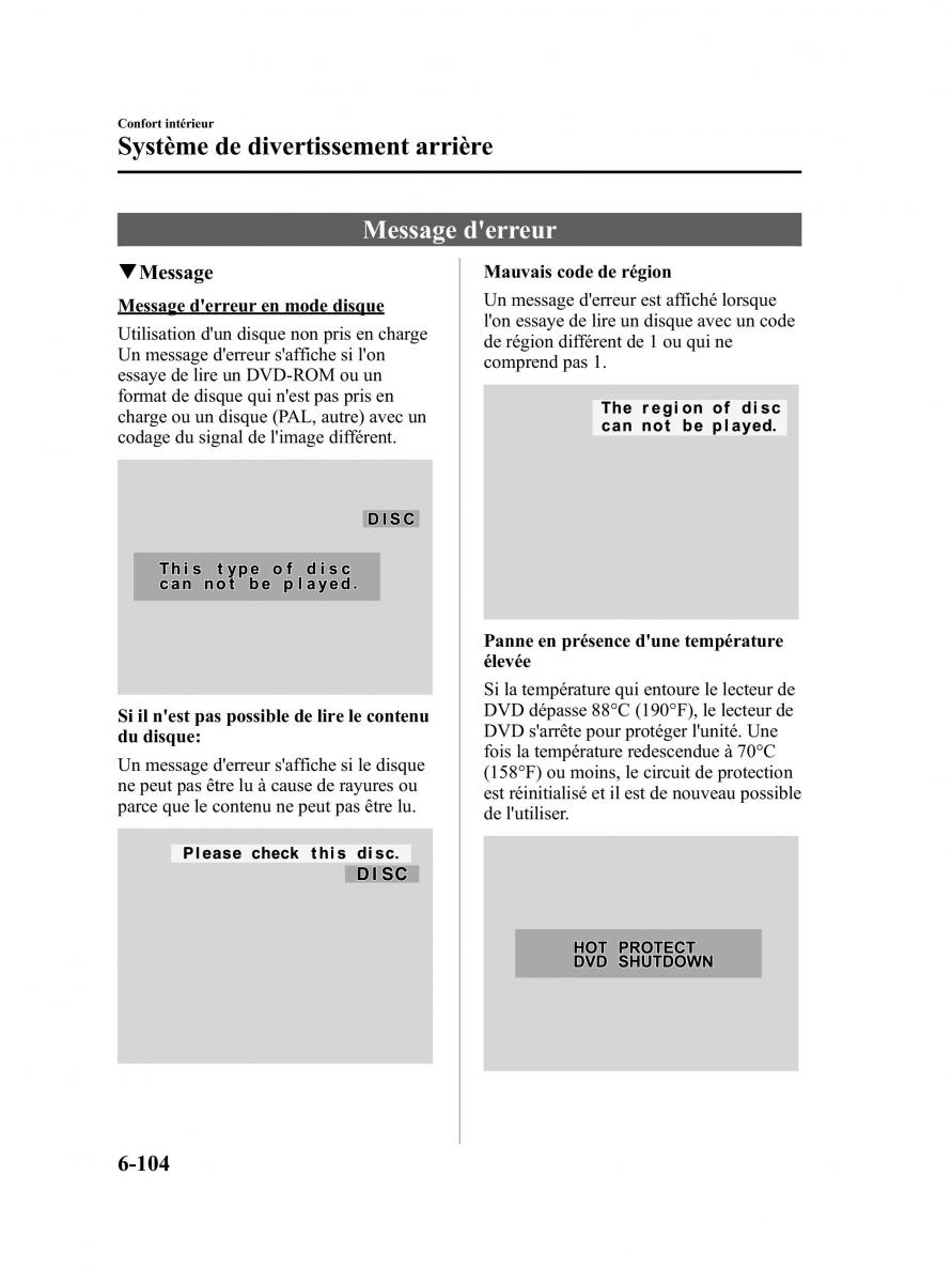 Mazda CX 9 owners manual manuel du proprietaire / page 350