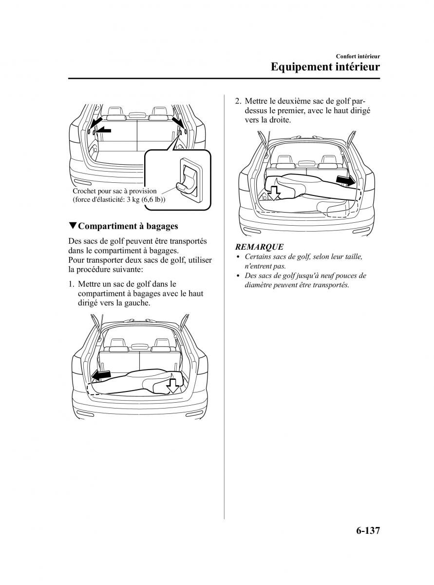 Mazda CX 9 owners manual manuel du proprietaire / page 383