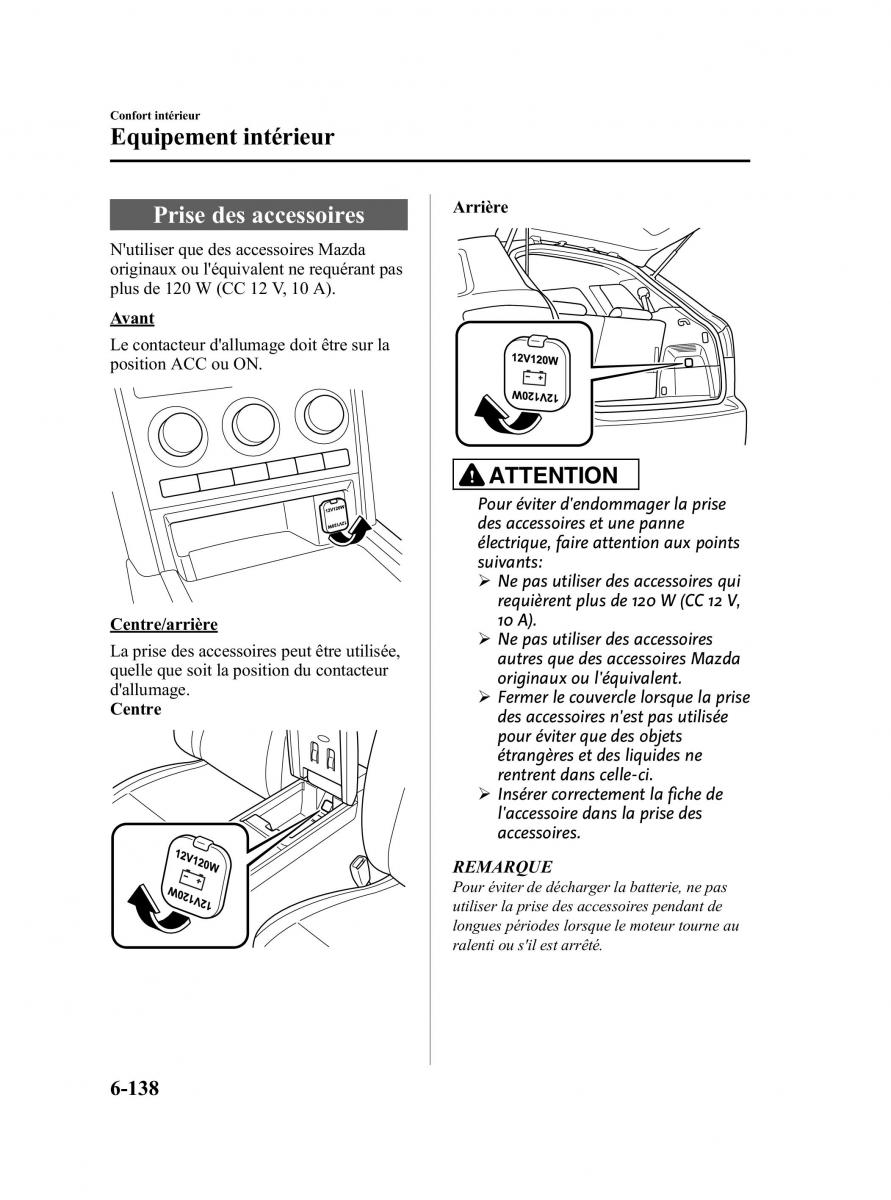 Mazda CX 9 owners manual manuel du proprietaire / page 384