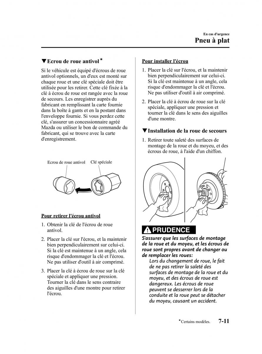 Mazda CX 9 owners manual manuel du proprietaire / page 397