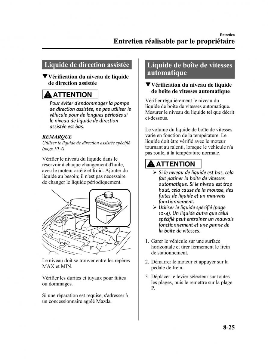 Mazda CX 9 owners manual manuel du proprietaire / page 437