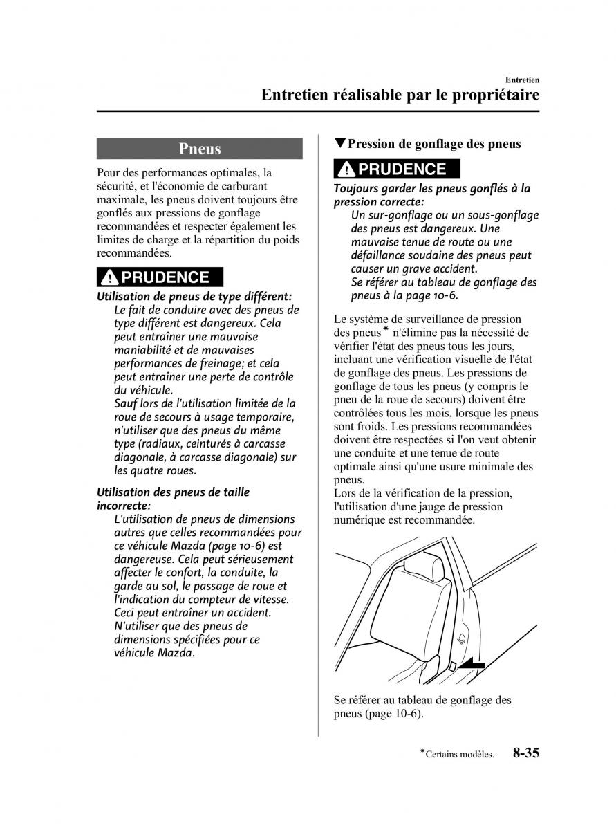 Mazda CX 9 owners manual manuel du proprietaire / page 447