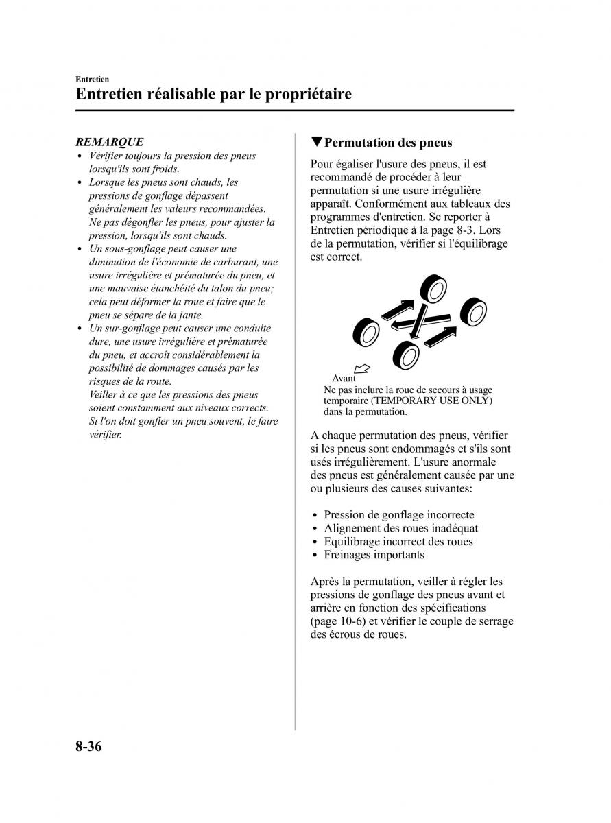 Mazda CX 9 owners manual manuel du proprietaire / page 448