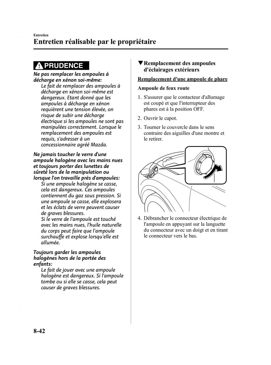 Mazda CX 9 owners manual manuel du proprietaire / page 454