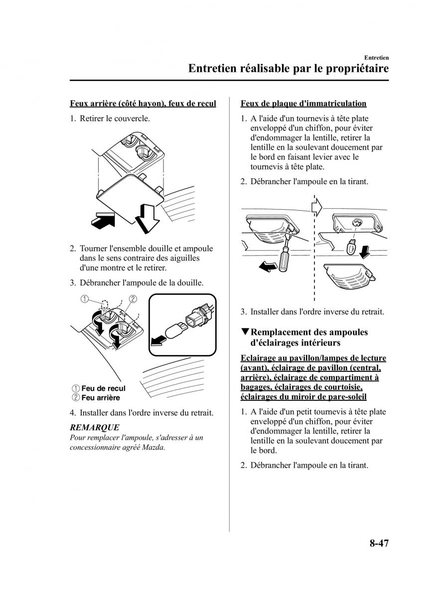 Mazda CX 9 owners manual manuel du proprietaire / page 459