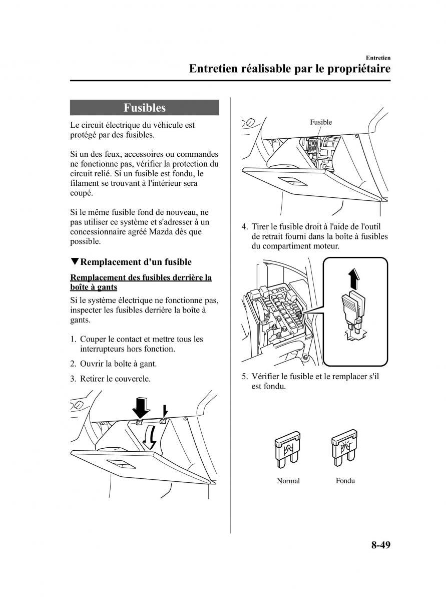 Mazda CX 9 owners manual manuel du proprietaire / page 461