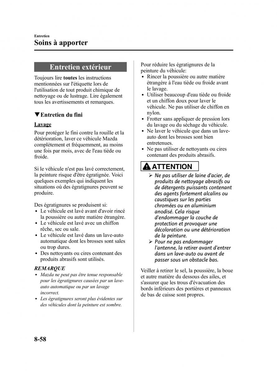 Mazda CX 9 owners manual manuel du proprietaire / page 470