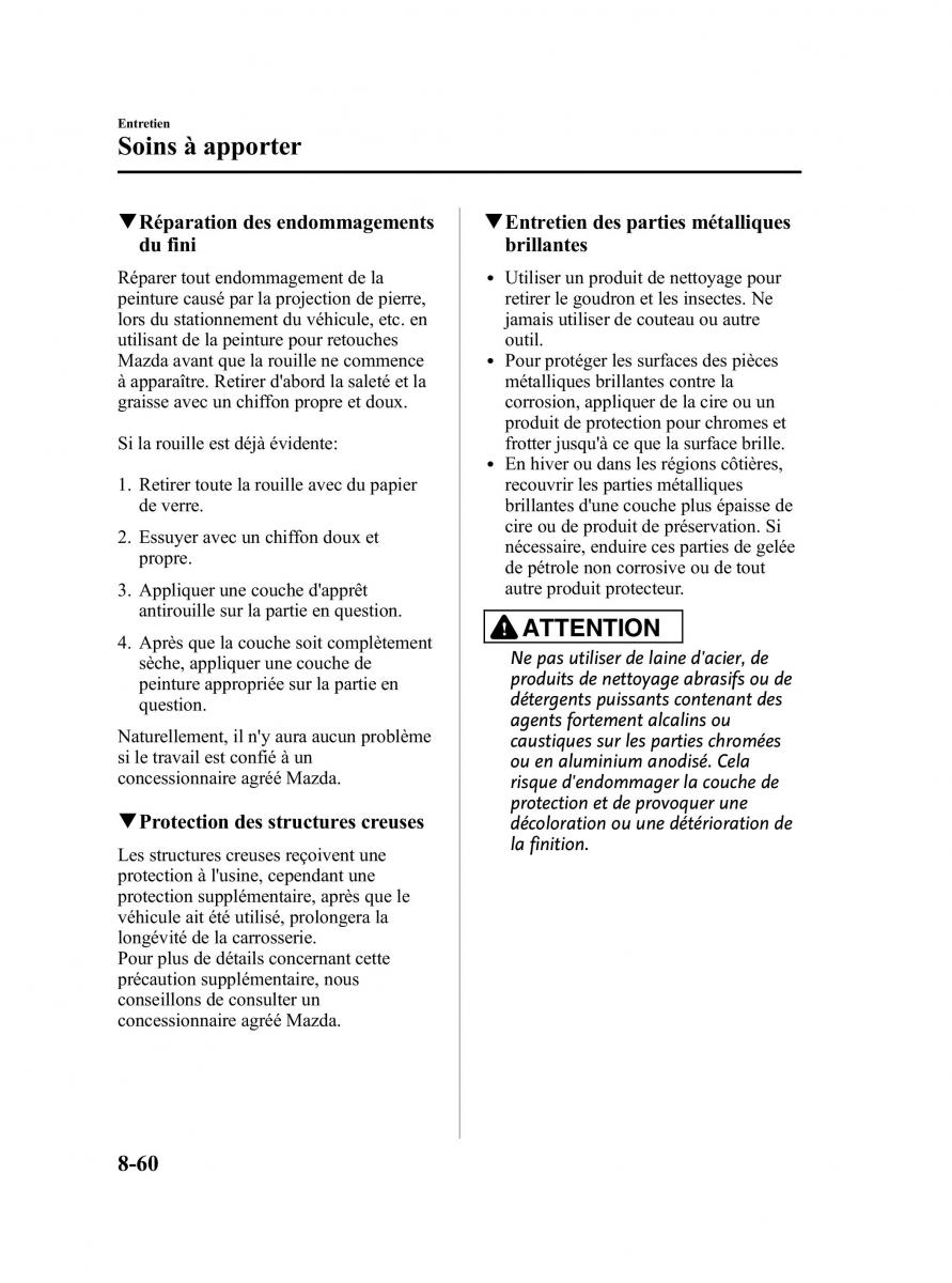 Mazda CX 9 owners manual manuel du proprietaire / page 472