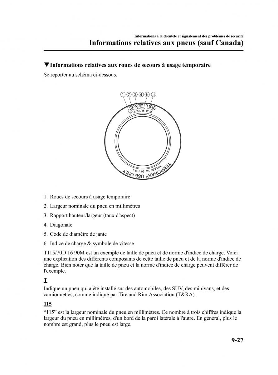 Mazda CX 9 owners manual manuel du proprietaire / page 503