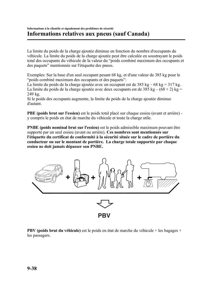 Mazda CX 9 owners manual manuel du proprietaire / page 514