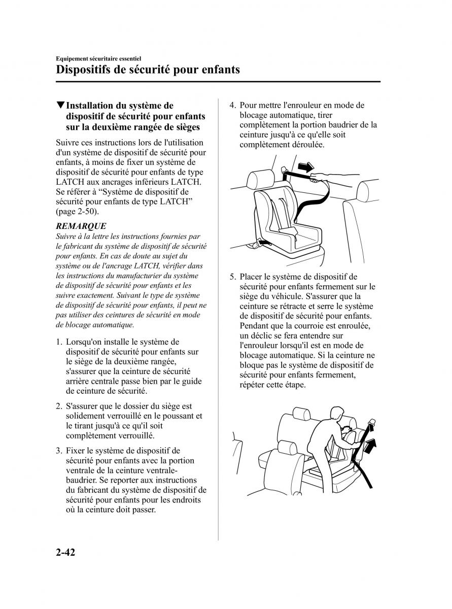 Mazda CX 9 owners manual manuel du proprietaire / page 54