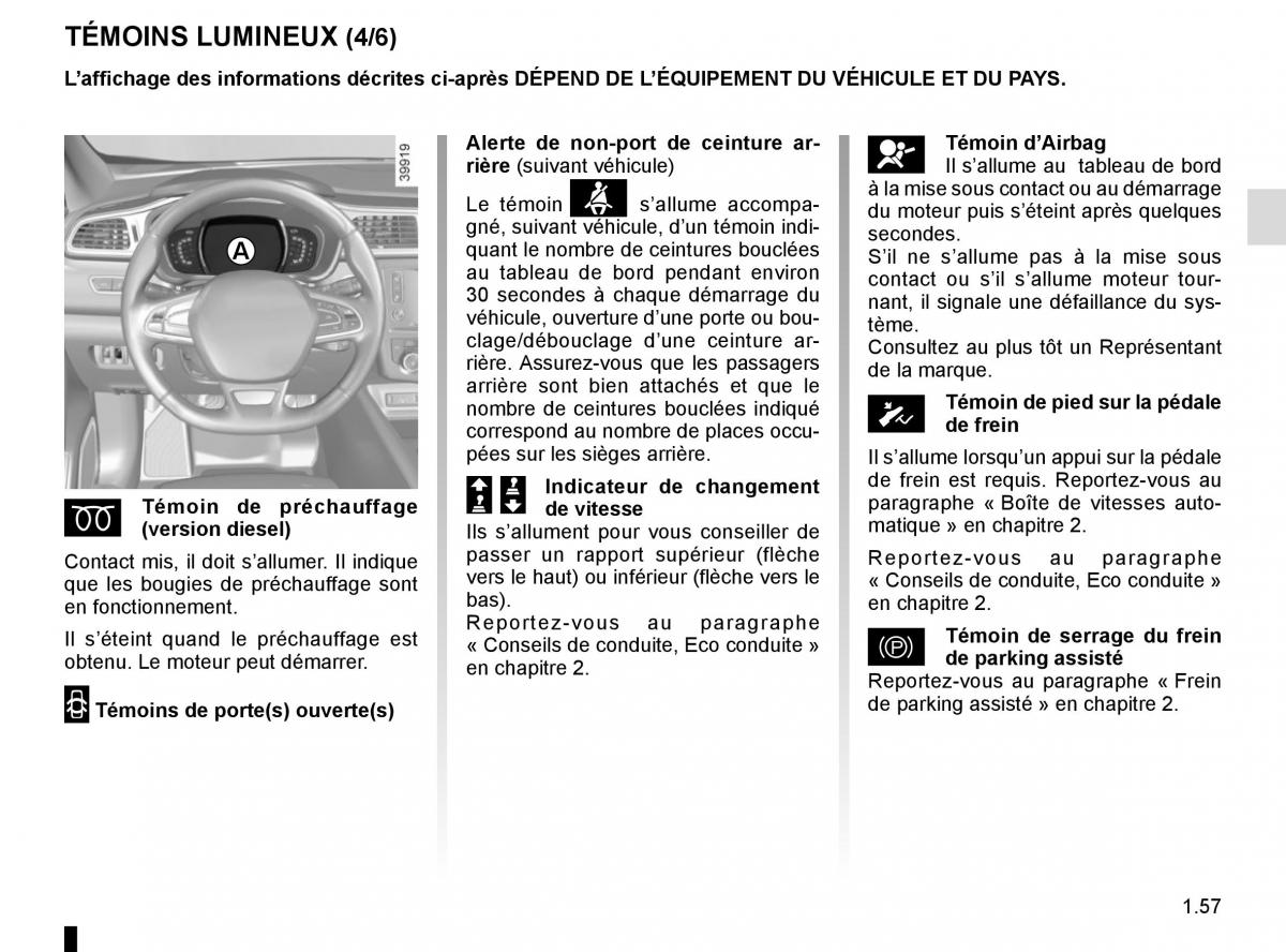 Renault Kadjar owners manual manuel du proprietaire / page 63